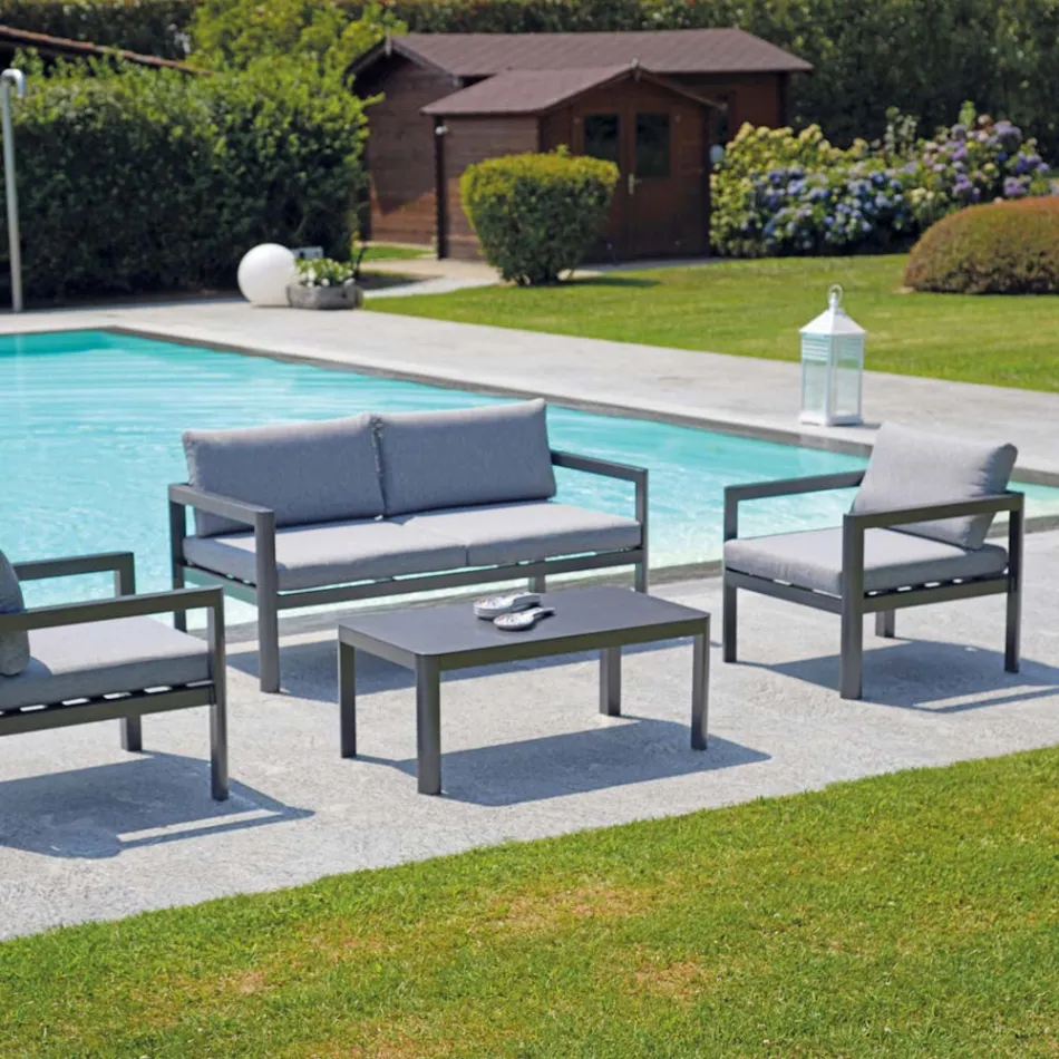 Mesa de Jardín 100x55 cm en Aluminio con Diferentes Acabados - Mickey Mouse Viadurini