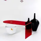 Moderna mesa de puente de plexiglás hecha en Italia, Bolly Viadurini