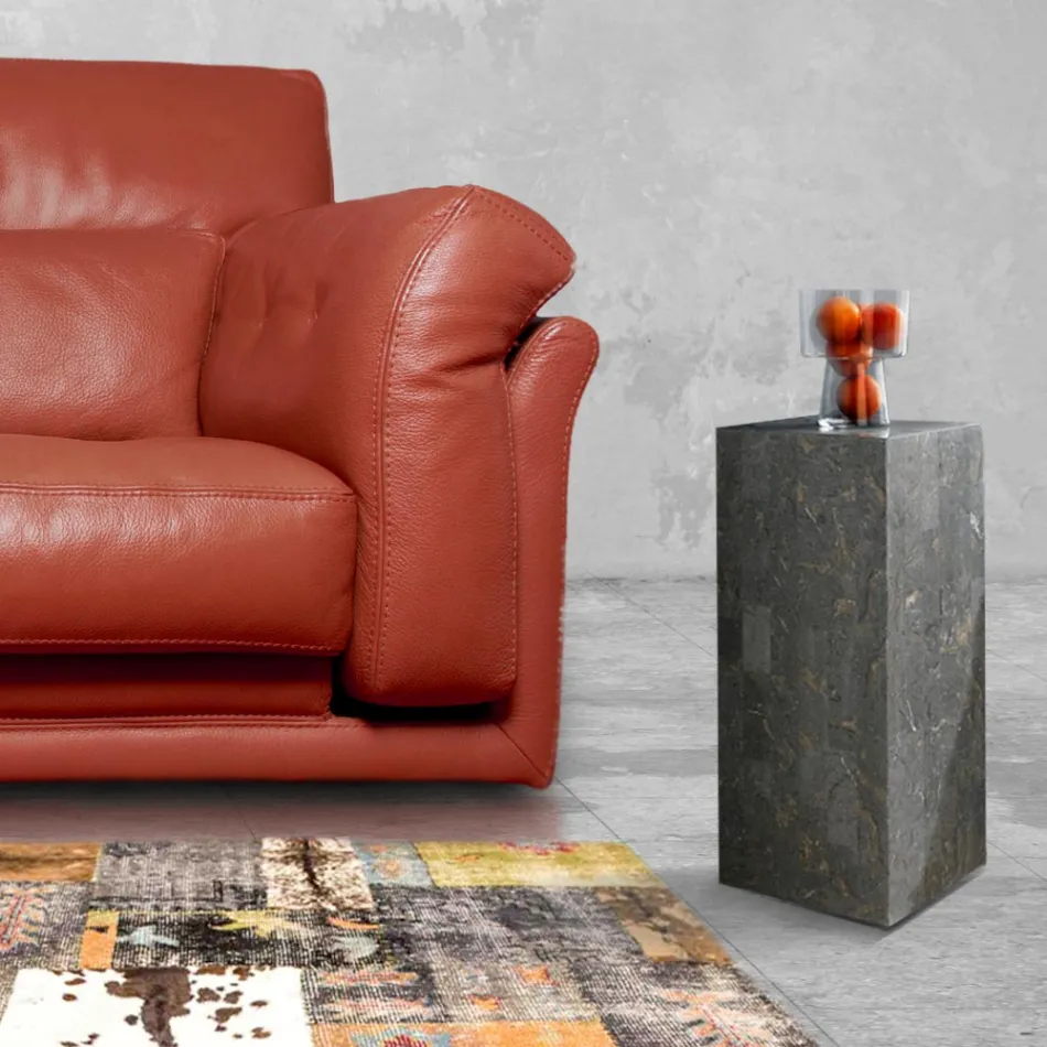 Mesa de centro alta con acabado en gris piedra fósil - Florida Viadurini