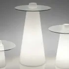 Slide High mesa alta (H120) de polietileno y vidrio hecho en Italia Viadurini