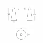Slide High mesa alta (H120) de polietileno y vidrio hecho en Italia Viadurini