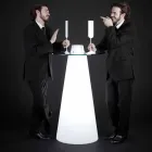 Slide High mesa alta (H120) de polietileno y vidrio hecho en Italia Viadurini