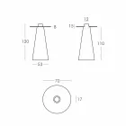 Slide High mesa alta (H120) de polietileno y vidrio hecho en Italia Viadurini