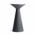 Mesa de centro alta redonda para exterior en polietileno y HPL Made in Italy - Desmond Viadurini