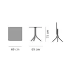 Mesa Bar de Exterior con 3 Patas Reclinables de Aluminio en 2 Acabados - Filomena Viadurini