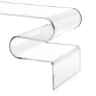 Mesa de centro Dennis de plexiglás transparente, fabricada en Italia. Viadurini