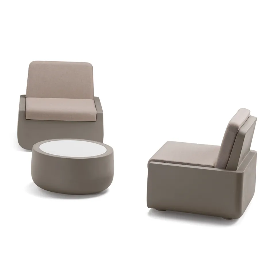 Mesa de centro de exterior de diseño en HPL y polietileno Made in Italy - Belida Viadurini