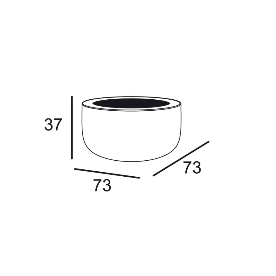 Mesa de centro de exterior de diseño en HPL y polietileno Made in Italy - Belida Viadurini