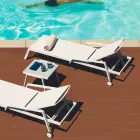 Mesa de centro moderna al aire libre en aluminio y laminado - Carmine2 Viadurini