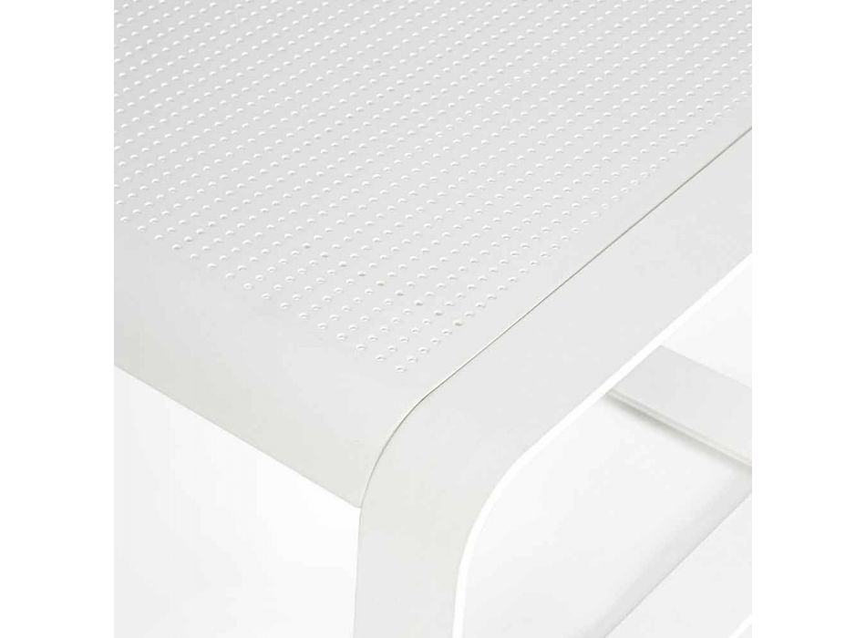 Mesa baja para exterior en aluminio pintado blanco o antracita - Aniello Viadurini