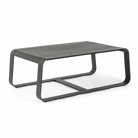 Mesa baja para exterior en aluminio pintado blanco o antracita - Aniello Viadurini