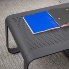 Mesa baja para exterior en aluminio pintado blanco o antracita - Aniello Viadurini
