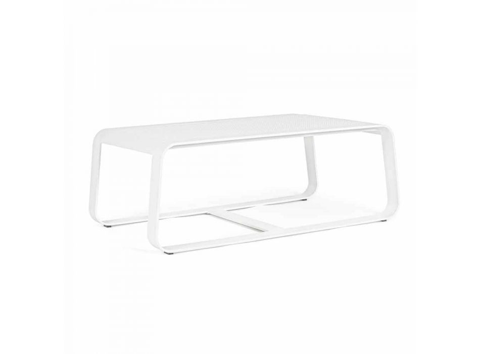 Mesa baja para exterior en aluminio pintado blanco o antracita - Aniello Viadurini