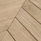 Mesa de centro baja de teca para exterior con tapa ovalada, Homemotion - Ricardo Viadurini