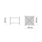 Mesa de centro plegable para exteriores en acero galvanizado Made in Italy - Selvaggia Viadurini