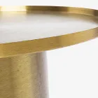 Mesa de centro de diseño en acero bañado en latón - Kakta Viadurini