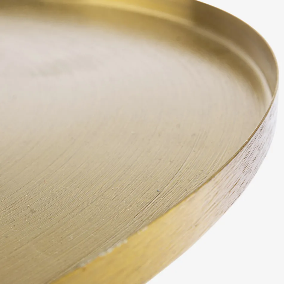 Mesa de centro de diseño en acero bañado en latón - Kakta Viadurini