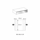 Mesa Baja para Salón en Cristal Ahumado y Cajones de Madera 3 Medidas - Mantra Viadurini