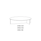 Mesa de centro Laris de cristal bronce con un diseño refinado, fabricada en Italia. Viadurini