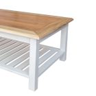 Mesa de centro baja rectangular en madera maciza de álamo Made in Italy - Estia Viadurini