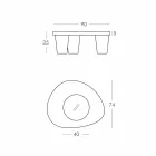 Mesa baja Low Slide Lita Table de polietileno y vidrio fabricado en Italia Viadurini