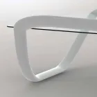 Mesa auxiliar de vidrio de diseño moderno y Adamantx® Continuum Viadurini