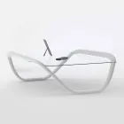 Mesa auxiliar de vidrio de diseño moderno y Adamantx® Continuum Viadurini