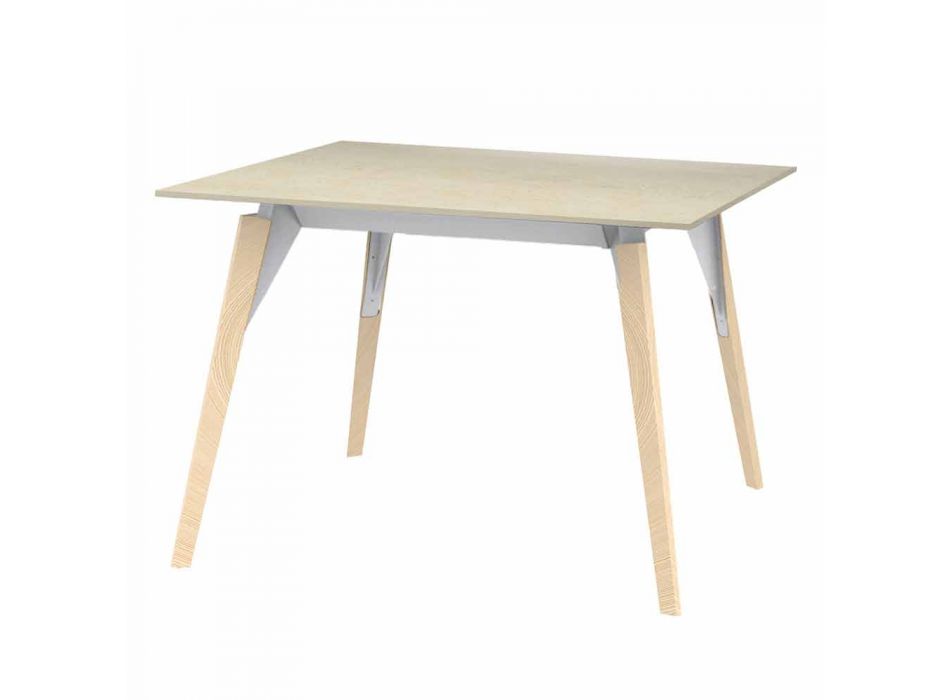 Mesa de centro en efecto madera y mármol, 3 colores y 2 tamaños - Faz Wood by Vondom Viadurini