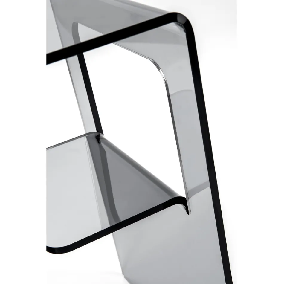 Mesita de noche en plexiglás transparente o ahumado Made in Italy - Lollao Viadurini