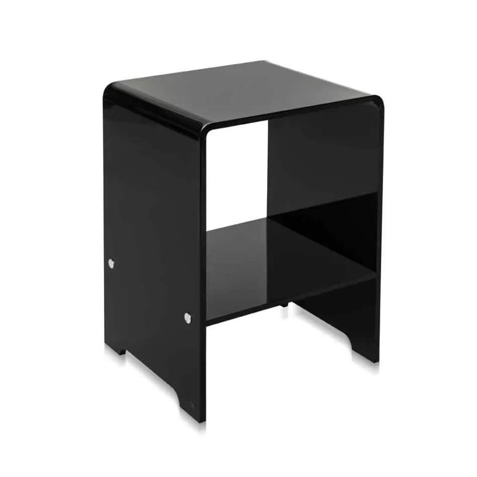 Mesa de centro / mesita negra de diseño moderno Mimi, hecha en Italia Viadurini