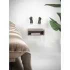 Mesita de noche reciclable en plexiglás transparente y madera - Pascoli Viadurini