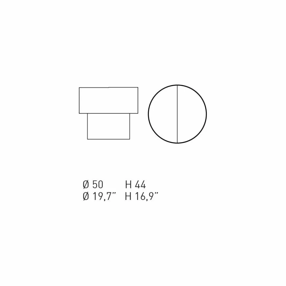 Mesita de noche redonda de diseño moderno en madera burdeos o azul - Vinnie Viadurini