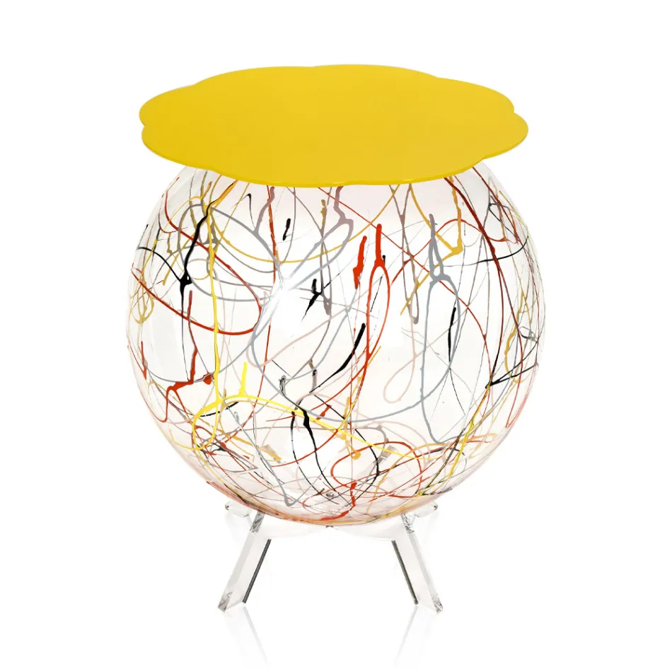 Mesita de noche versátil de plexiglás de colores reciclable - Paolone Viadurini