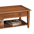 Mesa de centro con cajón y estante en madera patinada Made in Italy - Tuoni Viadurini