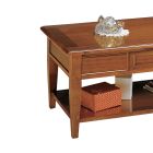 Mesa de centro con cajón y estante en madera patinada Made in Italy - Tuoni Viadurini