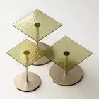 Mesa de centro con tapa cuadrada de vidrio o metal Made in Italy - Anakin Viadurini