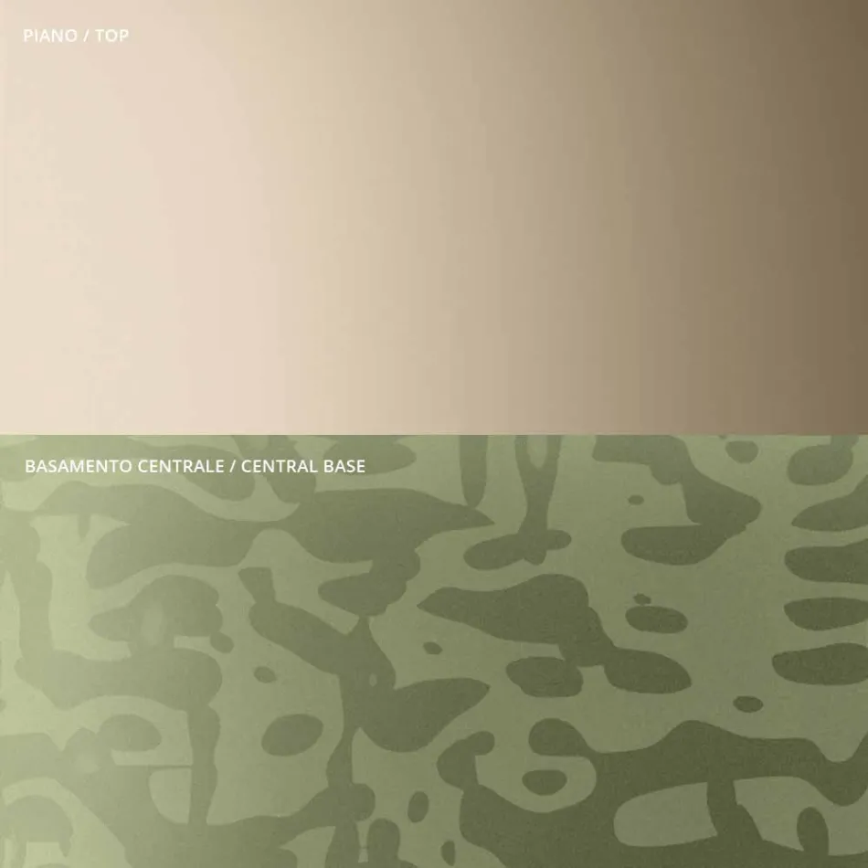 Mesa de centro con tapa redonda de vidrio o metal Made in Italy - Anakin Viadurini