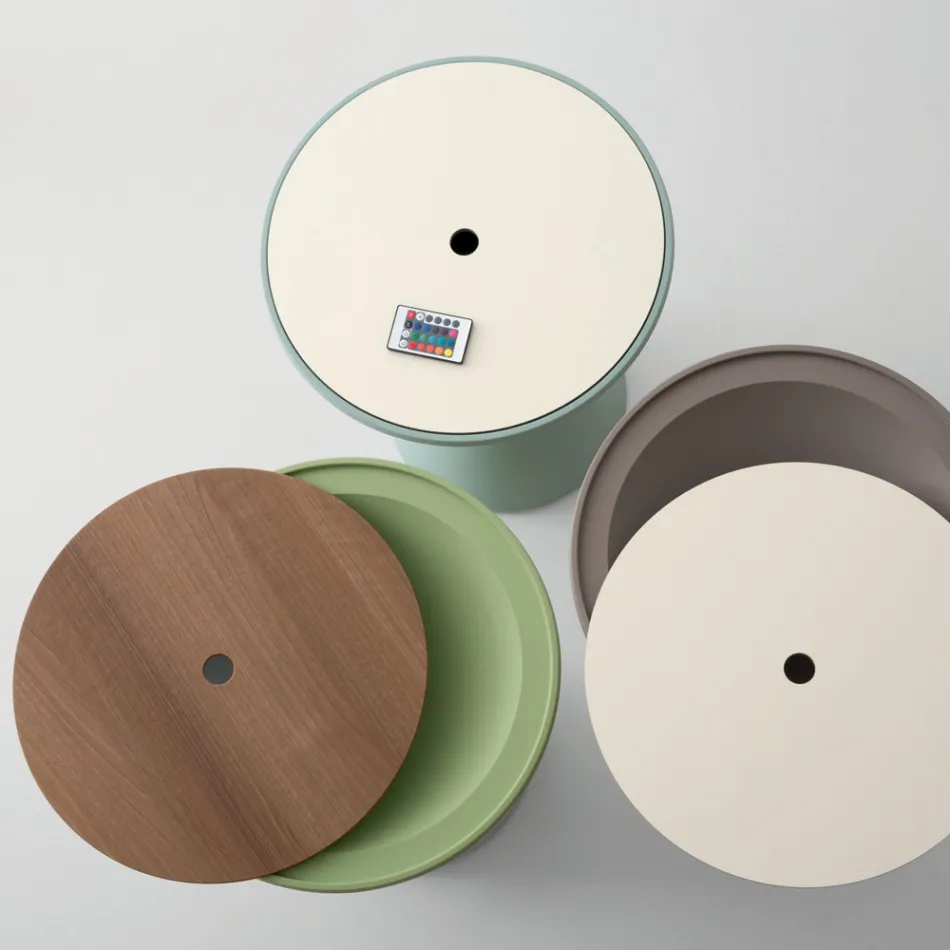 Contenedor de mesa de centro para salón en polietileno Made in Italy - Acuto Viadurini