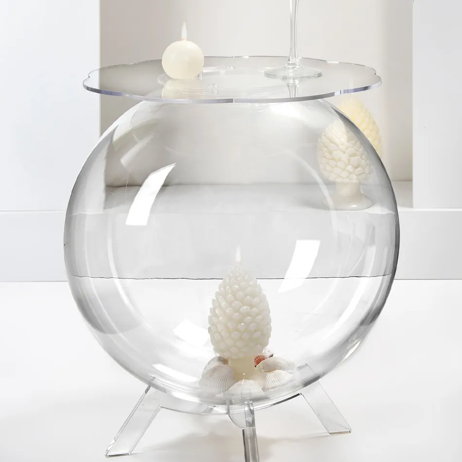 Mesa contenedor multiusos en plexiglás transparente Made in Italy - Scar Viadurini