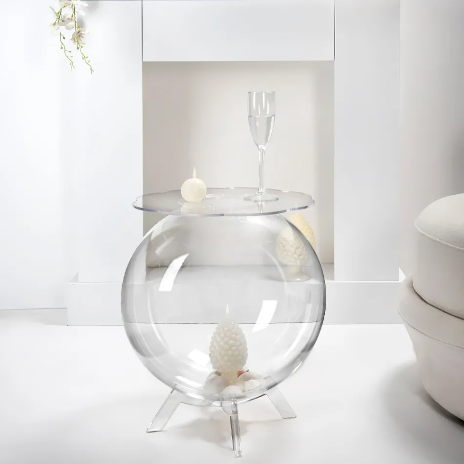 Mesa contenedor multiusos en plexiglás transparente Made in Italy - Scar Viadurini