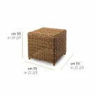 Mesa auxiliar alta de jardín en ratán sintético tejido - Yves Viadurini