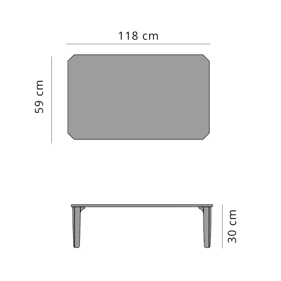 Mesa de Centro de Jardín en Aluminio y Gres Top 7 Acabados - Filomena Viadurini