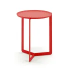 Mesa de centro redonda de metal para exterior Made in Italy - Stephane Viadurini