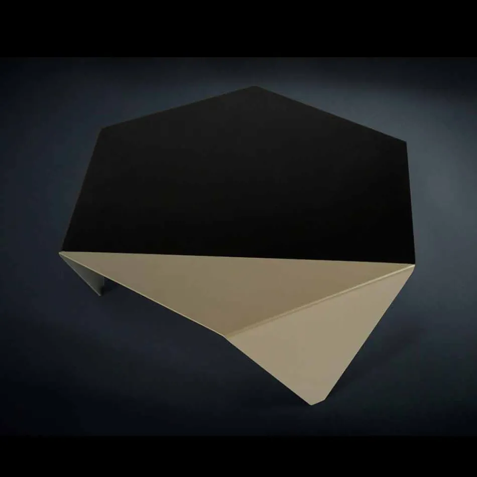 Mesa de centro en dos tonos de diseño de metal láser café cortado Ruche Viadurini