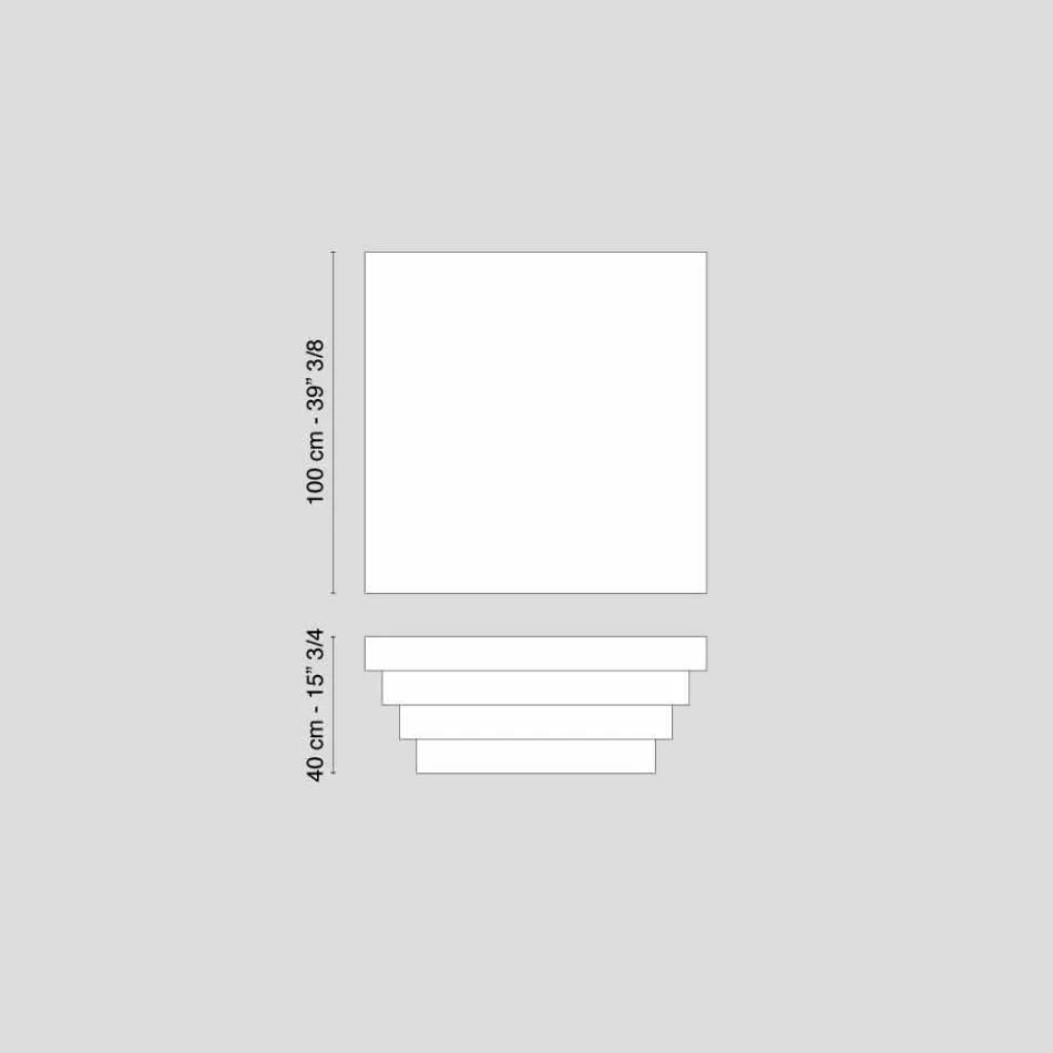 Mesa de centro de diseño de fibra de madera de café Silueta Cadeau Viadurini