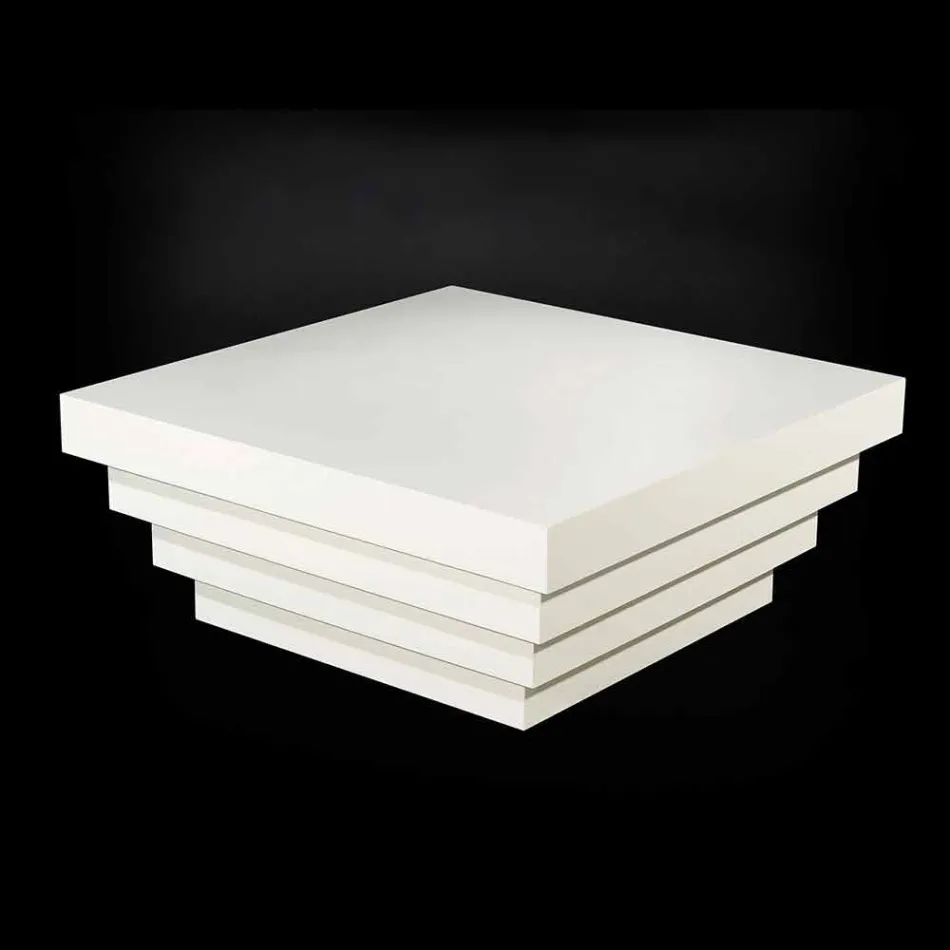 Mesa de centro de diseño de fibra de madera de café Silueta Cadeau Viadurini