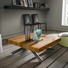 Mesa de centro de diseño transformable en madera Made in Italy - Vincenzo Viadurini