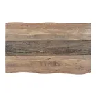 Mesa de centro Homemotion de acero y tapa de madera de acacia - Zalma Viadurini