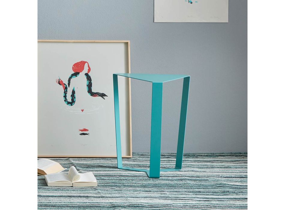 Mesa de centro de metal de colores de diseño Made in Italy - Yasmine Viadurini