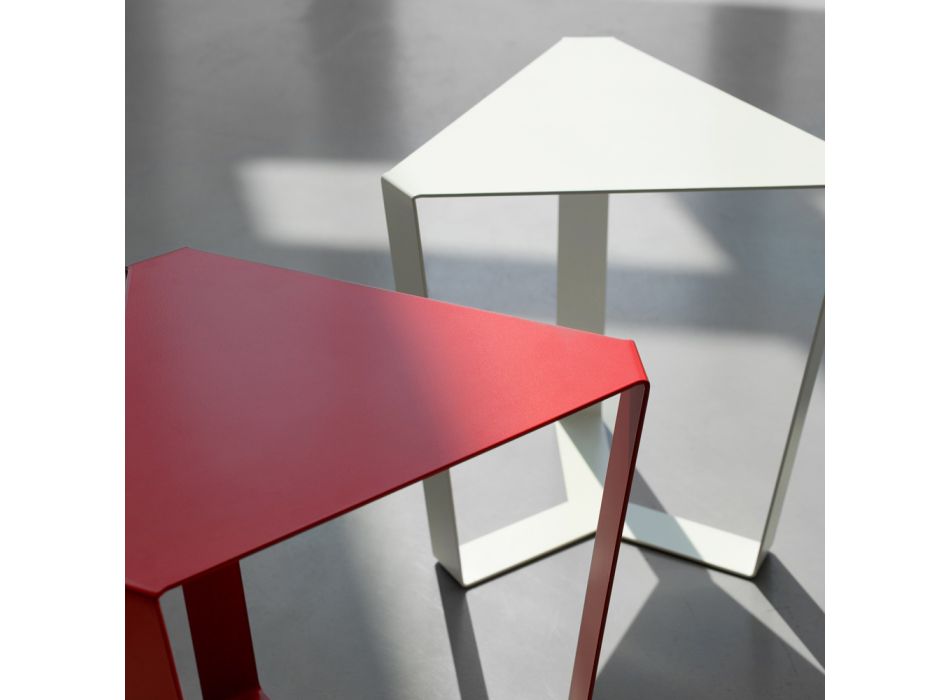 Mesa de centro de metal de colores de diseño Made in Italy - Yasmine Viadurini